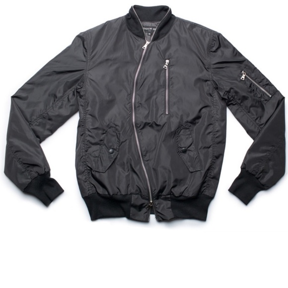nwot shadow hill shark zipper bomber - Picture 2 of 3